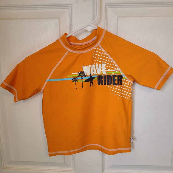 (1607) Flapdoodles Children's Outdoor Sun/Swim Shirt, UPF-50, Size: 5 Orange - Picture 4 of 12